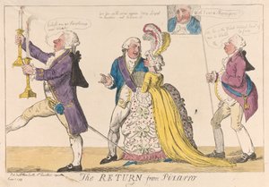 Die Rückkehr von Pizarro von Isaac Cruikshank