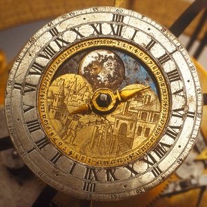Zifferblattdetail des himmlischen Uhrwerksglobus