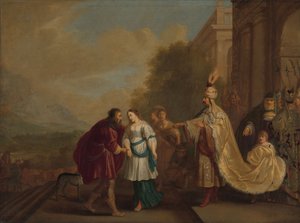 Pharao gibt Sarah an Abraham zurück von Isaac Isaacsz