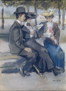 Im Bois de Boulogne bei Paris von Isaac Israels (signed by artist)