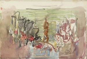 Künstler auf der Bühne von Isaac Israels
