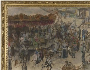 Karussell in Amsterdam von Isaac Israels