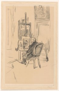 Jozef Israels in seinem Atelier von Isaac Israels