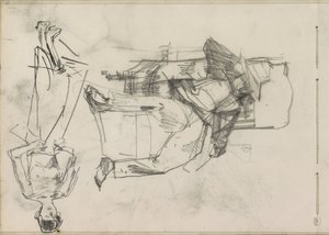 Mann auf einem Stuhl und eine stehende Frau von Isaac Israels