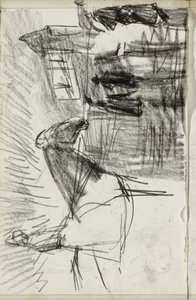 Reiter und Figuren auf der Straße von Isaac Israels