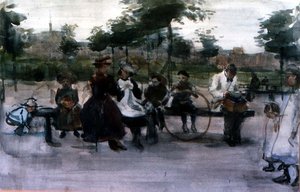 Die Parkbank, Amsterdam von Isaac Israels