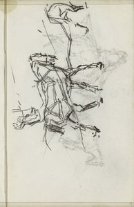 Zwei angespannten Pferde mit einem Reiter von Isaac Israels