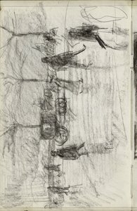Wandelnde Figuren und ein Wagen
