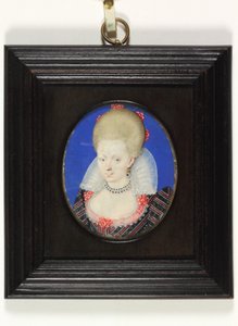 Frances Howard, Herzogin von Lennox und Richmond (Aquarell auf Pergament) von Isaac Oliver