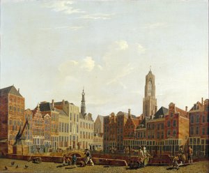 Rathausbrücke von Utrecht mit Umgebung