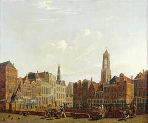 Utrecht Rathausbrücke mit Umgebung, 1779