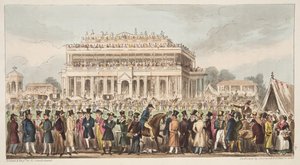 Die Doncaster-Rennbahn während des großen St. Leger-Rennens, 1824, aus The English Spy, veröffentlicht 1824