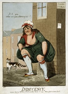 Unanständigkeit, 1799 von Isaac Robert Cruikshank