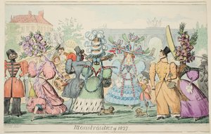 Monstrositäten von 1827, veröffentlicht 1835 (handkolorierte Gravur)
