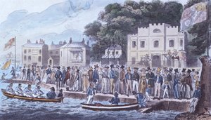 Die Promenade in Cowes, 1825 von Isaac Robert Cruikshank