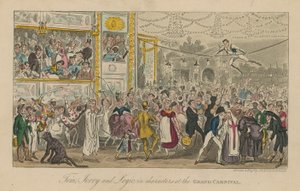 Tom, Jerry und Logic in Charakteren beim großen Karneval von Isaac, Robert and George Cruikshank
