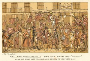 White Horse Cellar, Piccadilly von Isaac, Robert and George Cruikshank