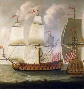 Doppelte Beschreibung eines bewaffneten Schiffes 