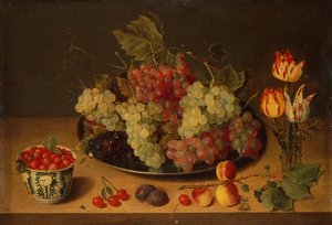 Stillleben mit Früchten und Blumen von Isaac Soreau