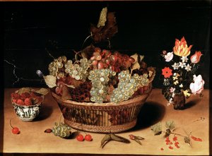 Stillleben mit Blumen und Früchten Gemälde von Isaac Soreau (1604-1644) 17. Jahrhundert Turin, Galleria Sabauda von Isaac Soreau