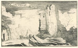 Das Schloss in Jaarsveld, zerstört von den Franzosen 1672 von Isaac Sorious