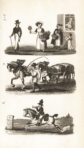 Sträuße, Brunnenkresse-Mädchen, Brauereiwagen und Zweipfennig-Postjunge
