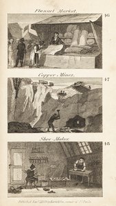 Berufe im Regency-England: Flanellmarkt, Kupferminen und Schuhmacher von Isaac Taylor