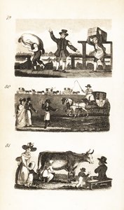 Wasserträger, Ticket-Porter, Fellowship-Porter, Kutschstand und frische Milch von der Kuh