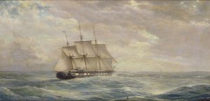 Britisches Schiff auf hoher See, 1876 von Isaac Walter Jenner
