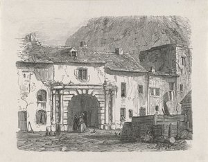 Tor in der Vorstadt Claussen der Stadt Luxemburg von Isaac Weissenbruch