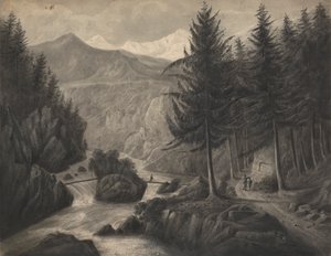 Am Zwcilutzen - In der Nähe von Interlaken, Kanton Bern, Die Jungfrau in der Ferne