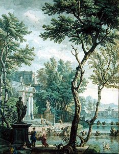 Idealer Palast und Park von Isaac de Moucheron