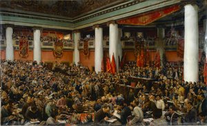 Die feierliche Eröffnung des Zweiten Kongresses der Kommunistischen Internationale (Komintern)
