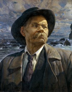 Porträt des Autors Maxim Gorki, 1936
