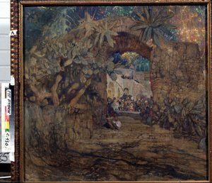 Taverne in einer Grotte von Isaak Israilevich Brodsky