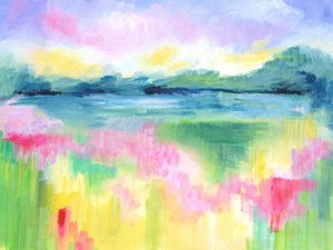 Abstrakte Seenlandschaft