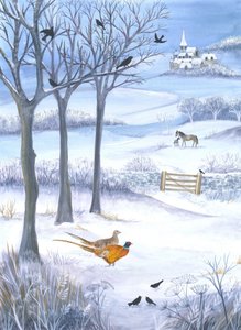 Die Schönheit einer Winterlandschaft