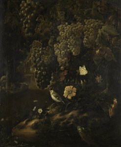 Trauben, Blumen und Tiere von Isac Vromans