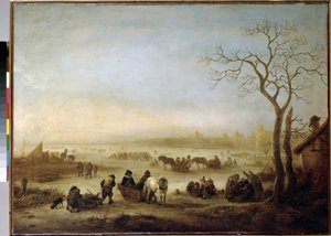 Gefrorener See von Isack van Ostade
