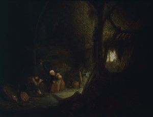 Bauernfamilie in der Scheune, von Isack van Ostade
