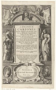 Titelblatt für Chronica Carionis von P. Melanchthon von Isaeck van Aelst