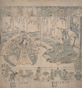 Hina-Puppenpaar von Ishikawa Toyonobu