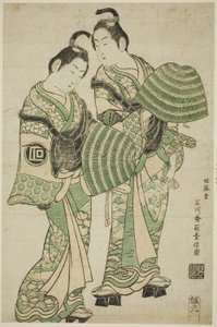 Die Schauspieler Onoe Kikugoro I und Sanogawa Ichimatsu I als Bettelmönche (komuso)