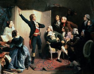 Der Dichter und Komponist Claude Joseph Rouget de Lisle singt die Marseillaise, 24. April von Isidore Pils