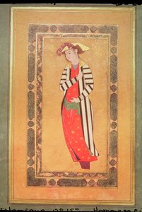 Porträt eines Mannes, aus dem Album de Pieces Calligraphiees et de Miniatures, 13.-15. Jahrhundert von Islamic School