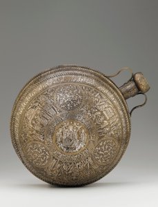 Feldflasche, aus Syrien oder Nordirak, Ayyubiden-Periode, Mitte des 13. Jahrhunderts