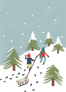 Schlittenfahren, 2014 von Isobel Barber