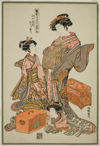 Oshu von der Yamaguchiya, aus der Serie "Modelle für Mode: Neue Designs so frisch wie junge Blätter"