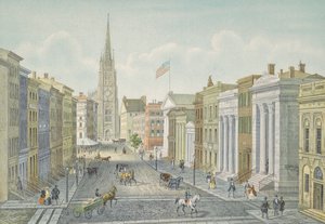 Wall Street, New York im Jahr 1847