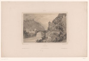 Ansicht von Saint-Maurice in der Schweiz